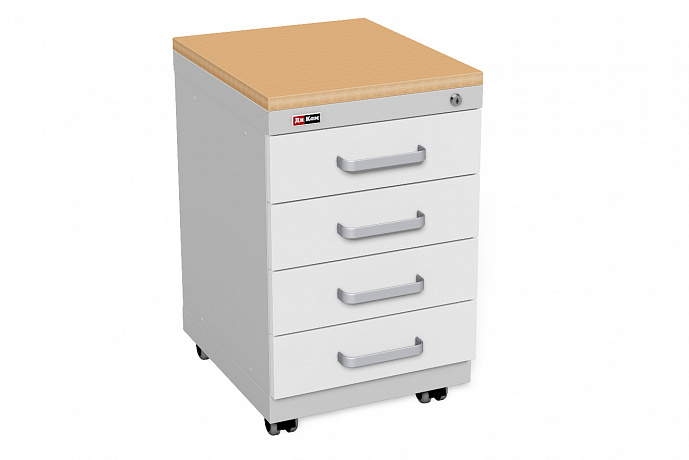 Office cabinet with castors and 3 drawers