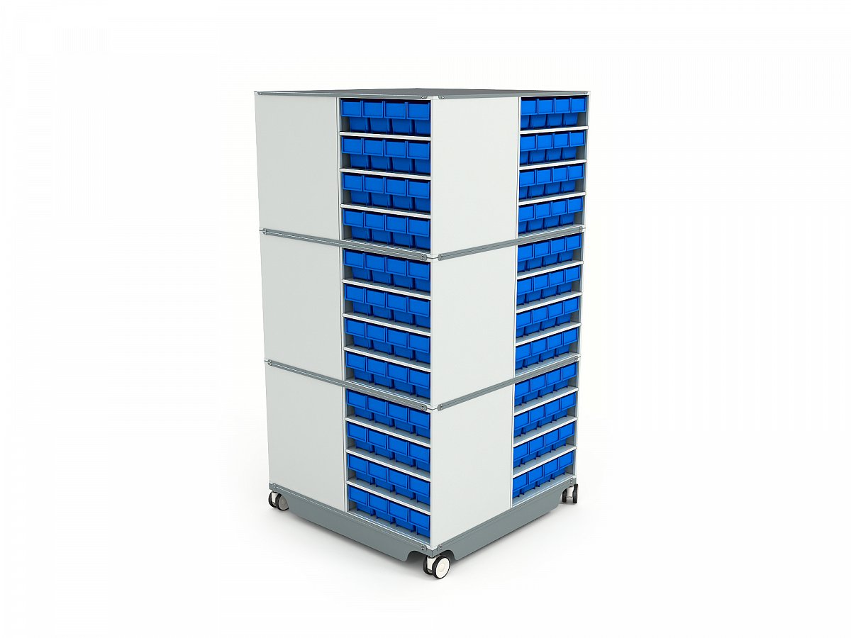 KP-02 Mobile (Swivel) Modular Storage Counter (3)