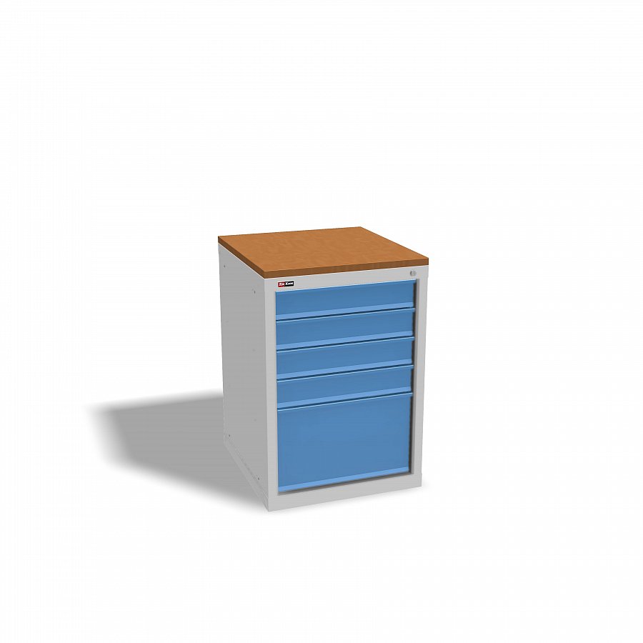 DiKOm VL-015 Tool Cabinet with a Tray, Castors, and Side Handle