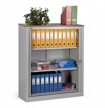 KD-142 office cupboard (2 shelves) with roller shutter doors