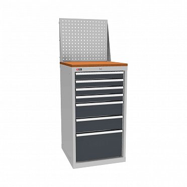 DiKom VS-017 Tool Cabinet with castors, a tray, a panel and a side handle