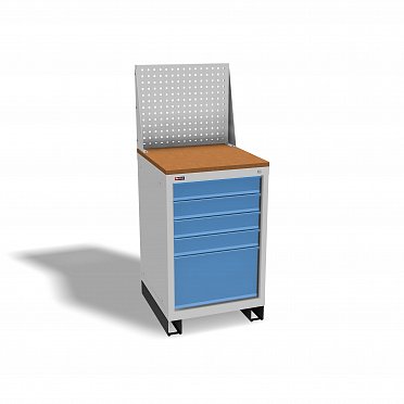 DiKOm VL-015 Tool Cabinet with a Tray, Castors, and Side Handle