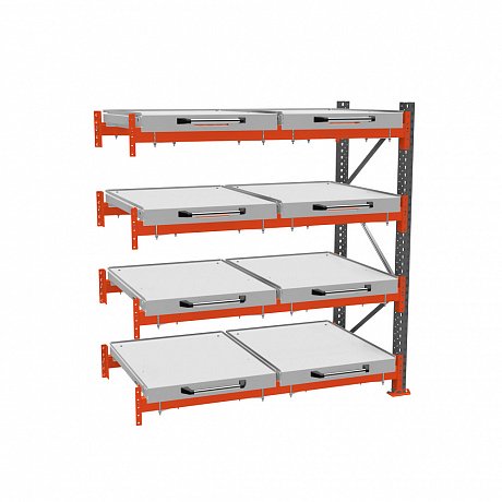 Additional roll-out shelf rack (4-tier)