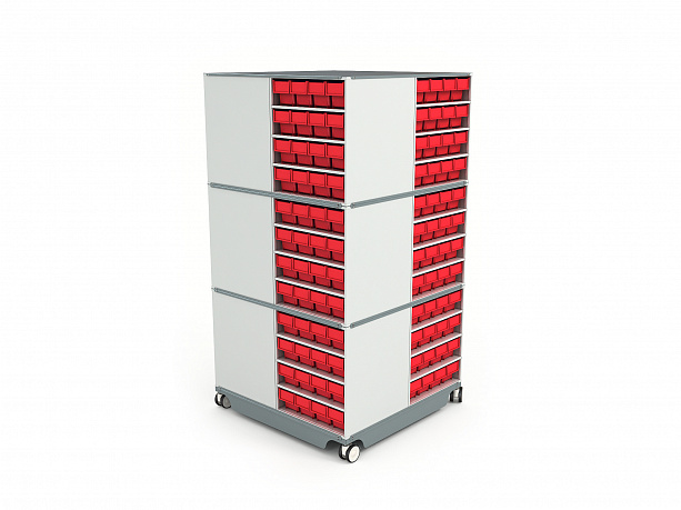 KP-02 Mobile (Swivel) Modular Storage Counter